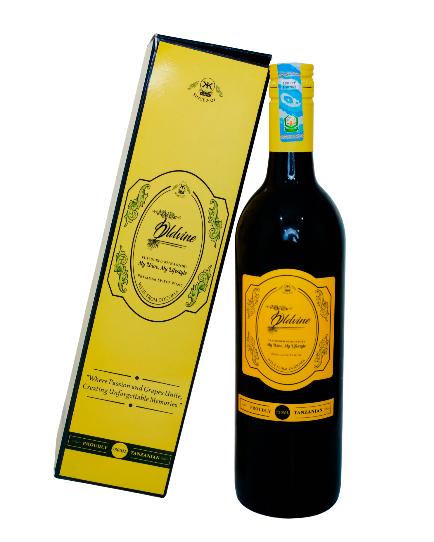 Original Kisitu Oldvine wine bottle and package design